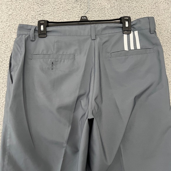 Adidas Pants Mens 34x32 Golf Performance Clima Lite 3 Stripes Gray Casual - Picture 3 of 11